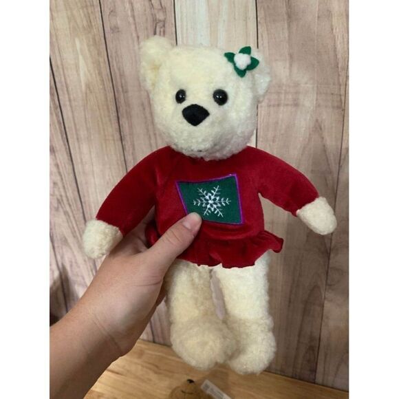 Hallmark Kiss Kiss Mistletoe Bear 10" Plush Stuff - Picture 8 of 9